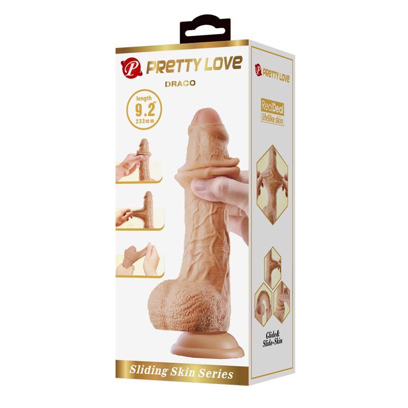 Sliding Skin Realistic Dildo with Testicles 23.3 cm