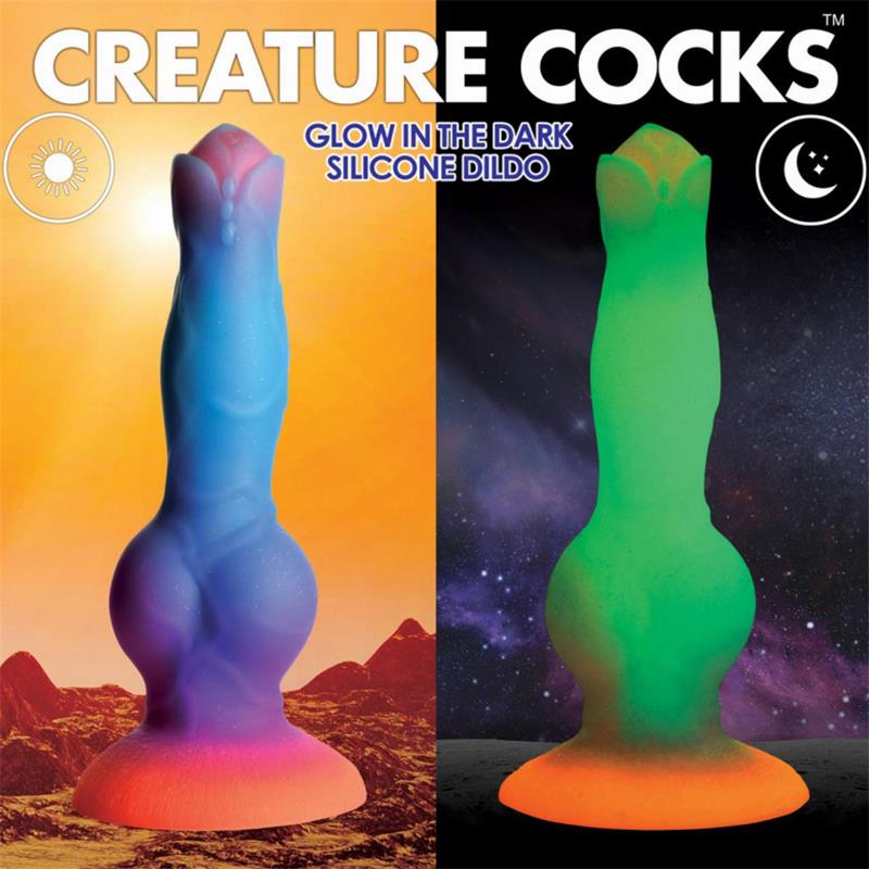 Glow-In-The-Dark Alien Dildo 8.5