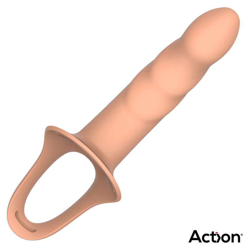 Strap-On with Hollow Dildo Premium Silicone Size S Flesh