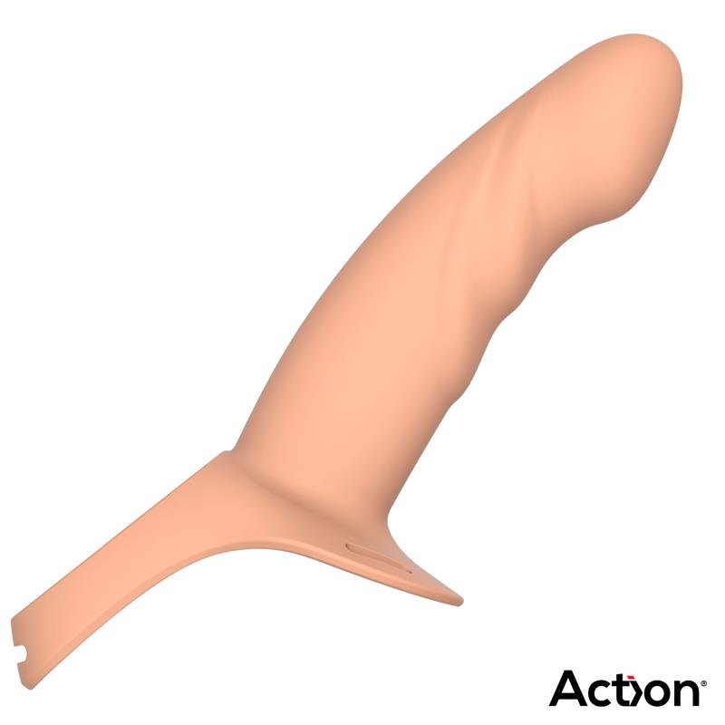 Strap-On with Hollow Dildo Premium Silicone Size S Flesh