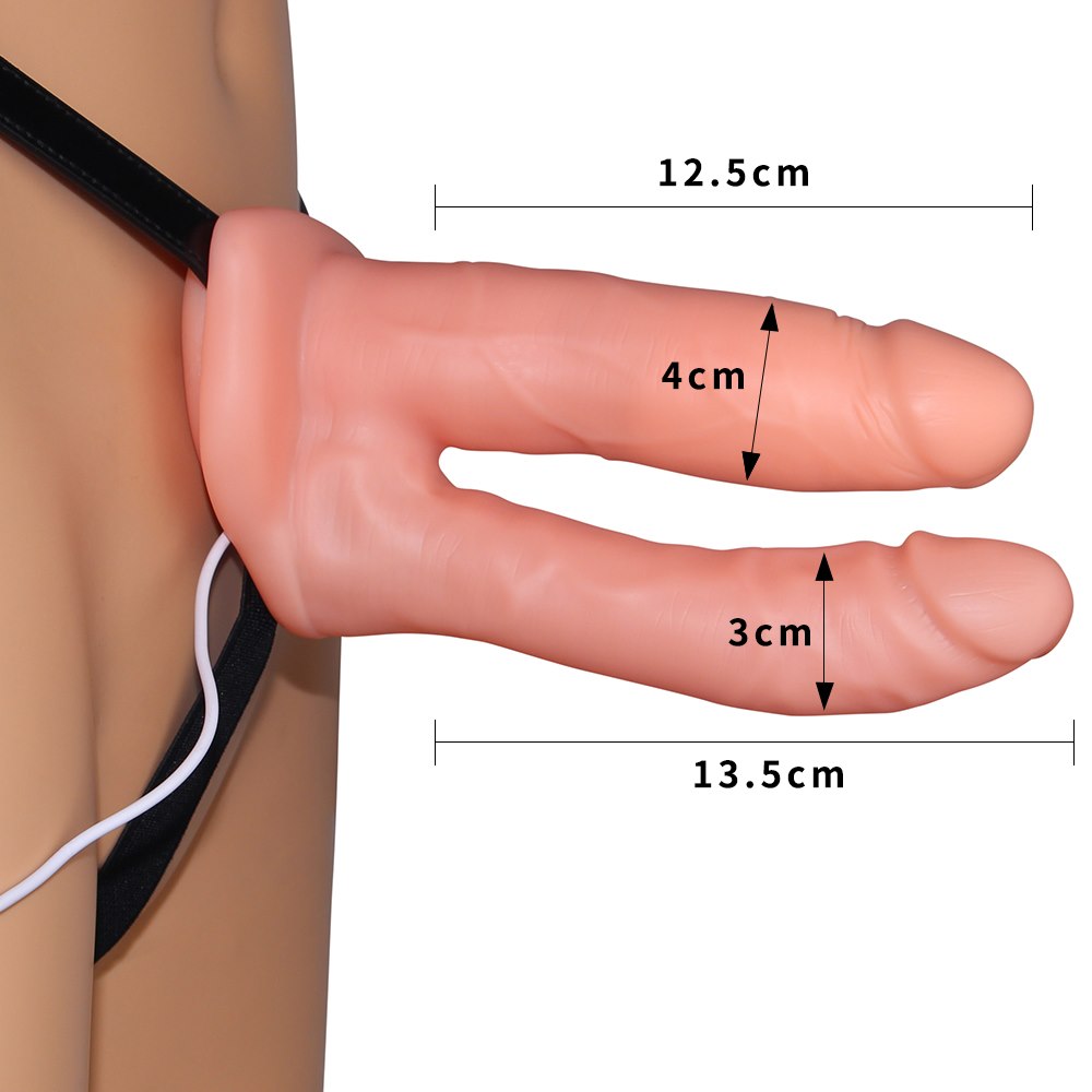 VIBRATING UNISEX HOLLOW STRAP ON